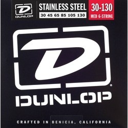 Струны Dunlop Stainless Steel 6-String Bass Medium 30-130