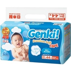 Подгузники Genki Premium Soft Tape NB