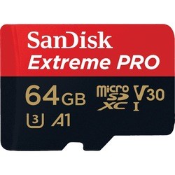Карта памяти SanDisk Extreme Pro V30 A1 microSDXC UHS-I U3 64Gb