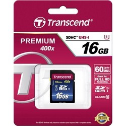 Карта памяти Transcend Premium 400x SDHC Class 10 UHS-I 8Gb