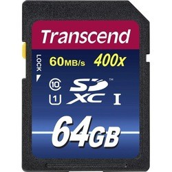 Карта памяти Transcend Premium 400x SDXC Class 10 UHS-I 64Gb