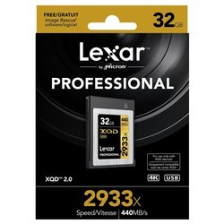 Карта памяти Lexar Professional 2933x XQD 128Gb