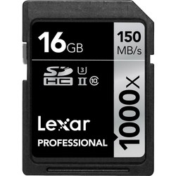 Карта памяти Lexar Professional 1000x SDHC UHS-II 16Gb
