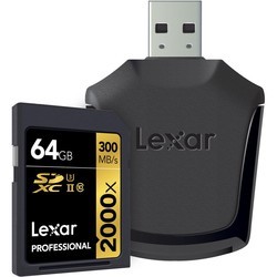 Карта памяти Lexar Professional 2000x SDXC UHS-II 64Gb