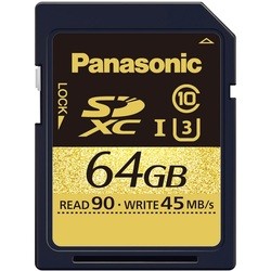 Карта памяти Panasonic Gold SDXC Class 10 UHS-I U3 64Gb