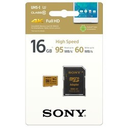 Карта памяти Sony microSDHC 95 Mb/s UHS-I U3 16Gb