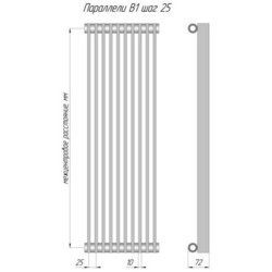 Радиатор отопления KZTO Paralleli V1 Shag 25 (750/8)