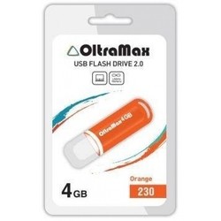 USB Flash (флешка) OltraMax 230 4Gb (оранжевый)