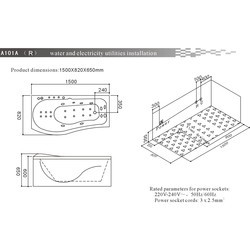 Ванна SSWW Bath gidro A101A