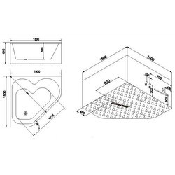 Ванна SSWW Bath gidro A2202