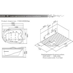 Ванна SSWW Bath gidro A304