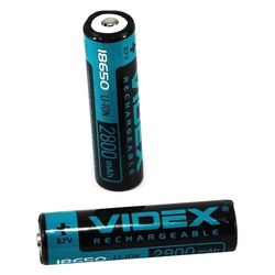 Аккумуляторная батарейка Videx 1x18650-P 2800 mAh