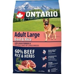 Корм для собак Ontario Adult Large Beef/Rice 2.25 kg