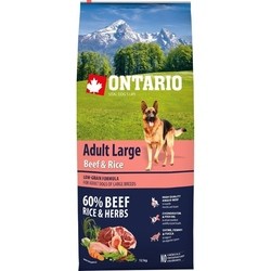 Корм для собак Ontario Adult Large Beef/Rice 12 kg