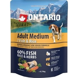 Корм для собак Ontario Adult Medium 7 Fish/Rice 0.75 kg