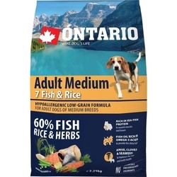 Корм для собак Ontario Adult Medium 7 Fish/Rice 2.25 kg