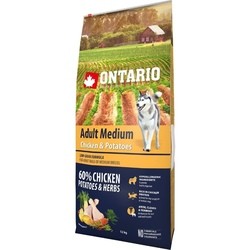Корм для собак Ontario Adult Medium Chicken/Potatoes 12 kg