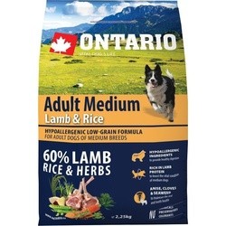 Корм для собак Ontario Adult Medium Lamb/Rice 2.25 kg
