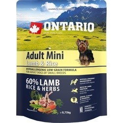 Корм для собак Ontario Adult Mini Lamb/Rice 0.75 kg