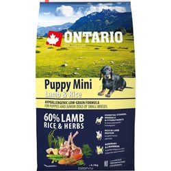 Корм для собак Ontario Puppy Mini Lamb/Rice 6.5 kg