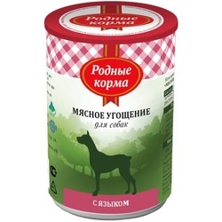 Корм для собак Rodnye Korma Adult Meat Treats Canned with Tongue 0.34 kg
