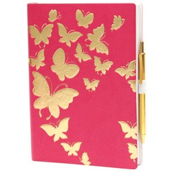 Ежедневник inTempo Tropical Gold Butterflies Red