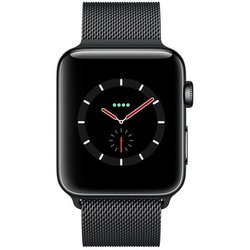 Носимый гаджет Apple Watch 3 38 mm Cellular (черный)