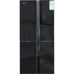 Холодильник Ginzzu NFK-500 Glass (золотистый)