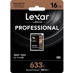 Карта памяти Lexar Professional 633x SDHC UHS-I 16Gb