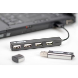 Картридер/USB-хаб Ednet 85040