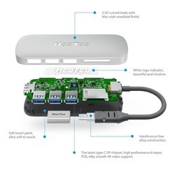 Картридер/USB-хаб HooToo Shuttle USB 3.1 Type-C Hub