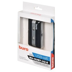 Картридер/USB-хаб Buro BU-HUB7-U2.0