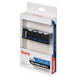 Картридер/USB-хаб Buro BU-HUB4-U3.0-L