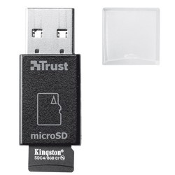 Картридер/USB-хаб Trust High Speed Micro-SD Card Reader USB 3.0