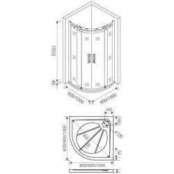 Душевая кабина BAS Galaxy R-TD 100x100