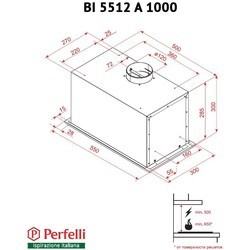 Вытяжка Perfelli BI 5512 A 1000 I LED