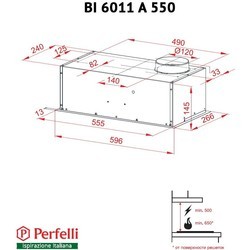 Вытяжка Perfelli BI 6011 A 550 W