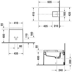 Биде Duravit Starck X 227010