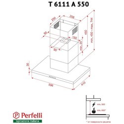 Вытяжка Perfelli T 6111 A 550 W