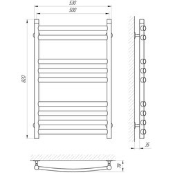 Полотенцесушитель LARIS Classic Premium 530x820