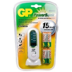 Зарядка аккумуляторных батареек GP PB80 + 4xAA 2700 mAh