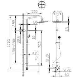 Душевая система Bravat Fit D283CP-2