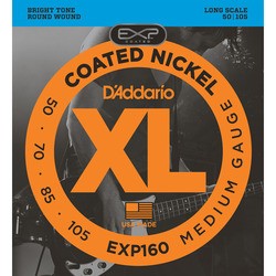 Струны DAddario EXP Coated Nickel Wound Bass 50-105