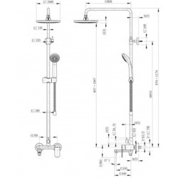 Душевая система Bravat Opal F6125183CP-A1