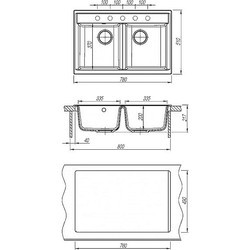 Кухонная мойка Dr. Gans Astra 780 (белый)