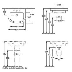 Умывальник Villeroy & Boch Subway 2.0 7114F0