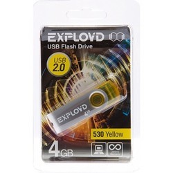 USB Flash (флешка) EXPLOYD 530 4Gb (красный)