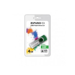 USB Flash (флешка) EXPLOYD 530 4Gb (зеленый)