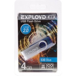 USB Flash (флешка) EXPLOYD 530 16Gb (зеленый)