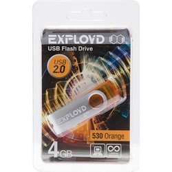 USB Flash (флешка) EXPLOYD 530 64Gb (оранжевый)